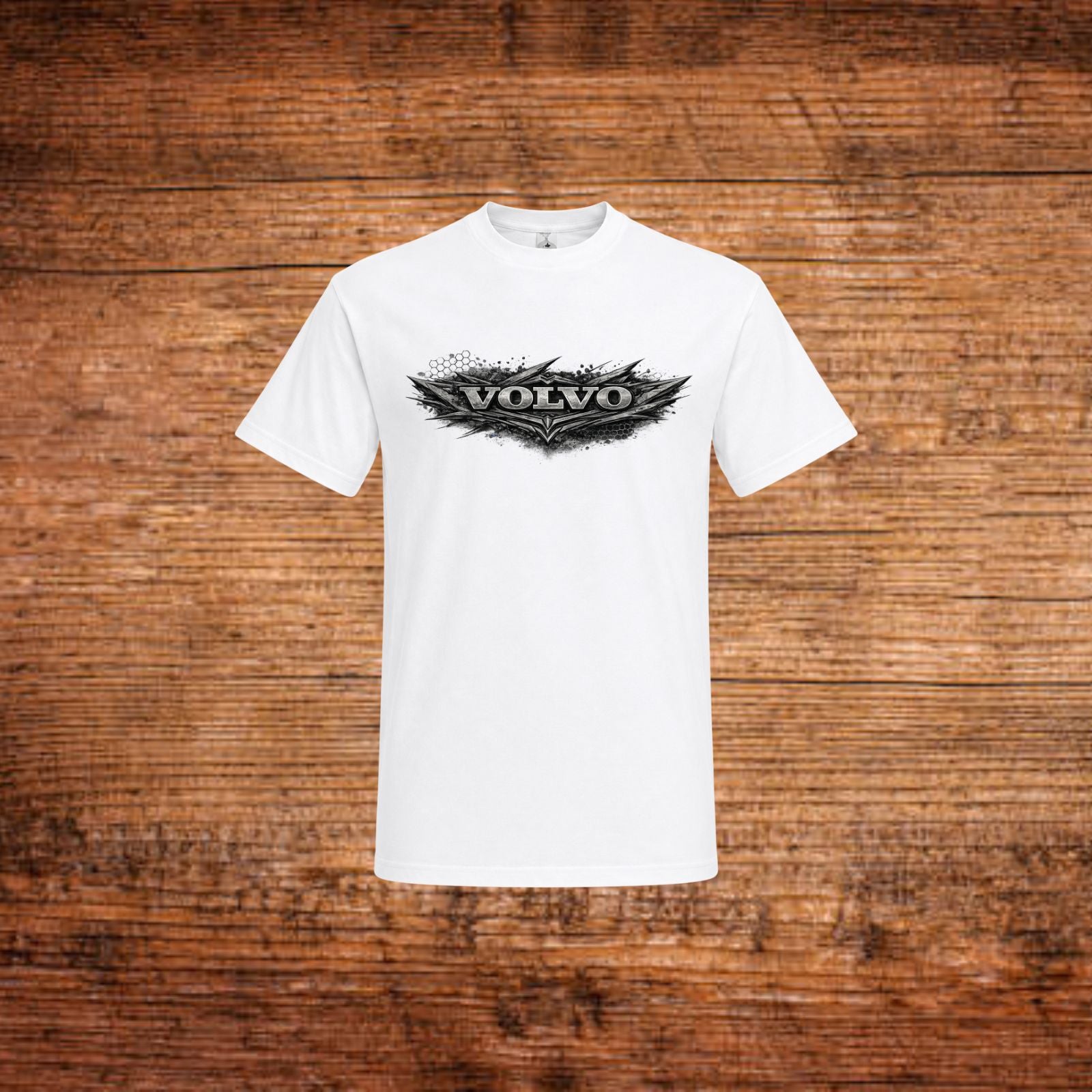 Weißes T-Shirt mit VOLVO Metall-Logo vorne