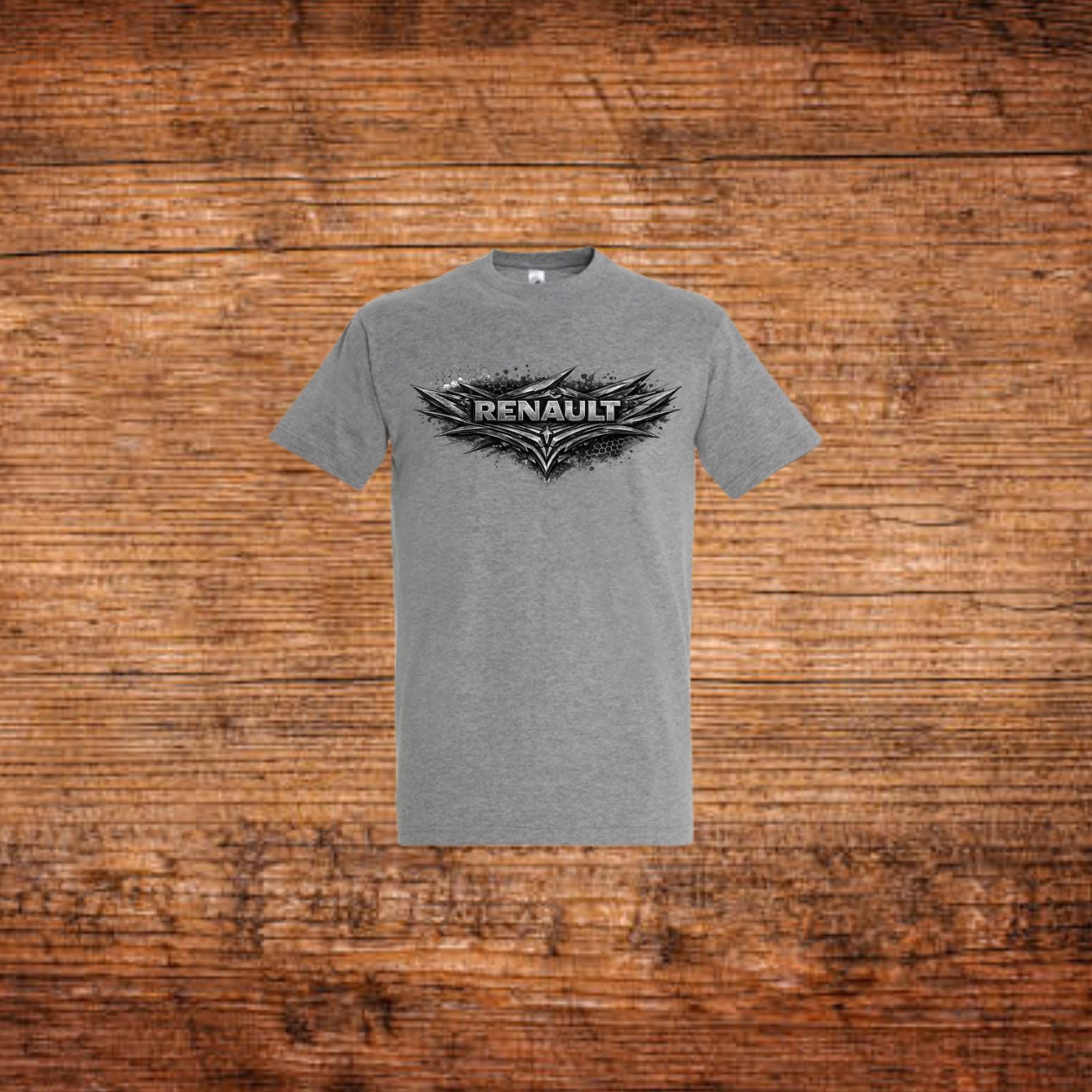 Renault Shadow Edition T-Shirt in Grau mit Renault-Flügel-Logo-Frontprint