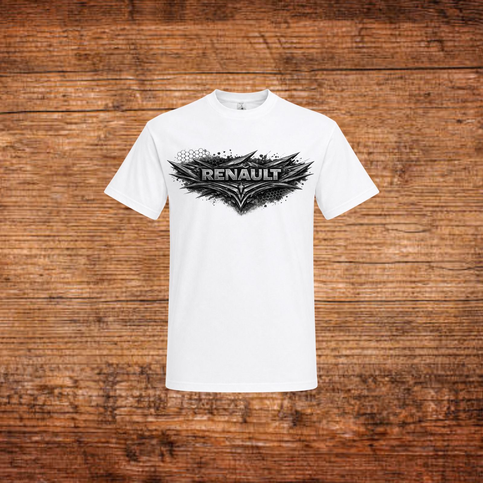 Renault Shadow Edition T-Shirt in Weiß mit Renault-Flügel-Logo-Frontprint