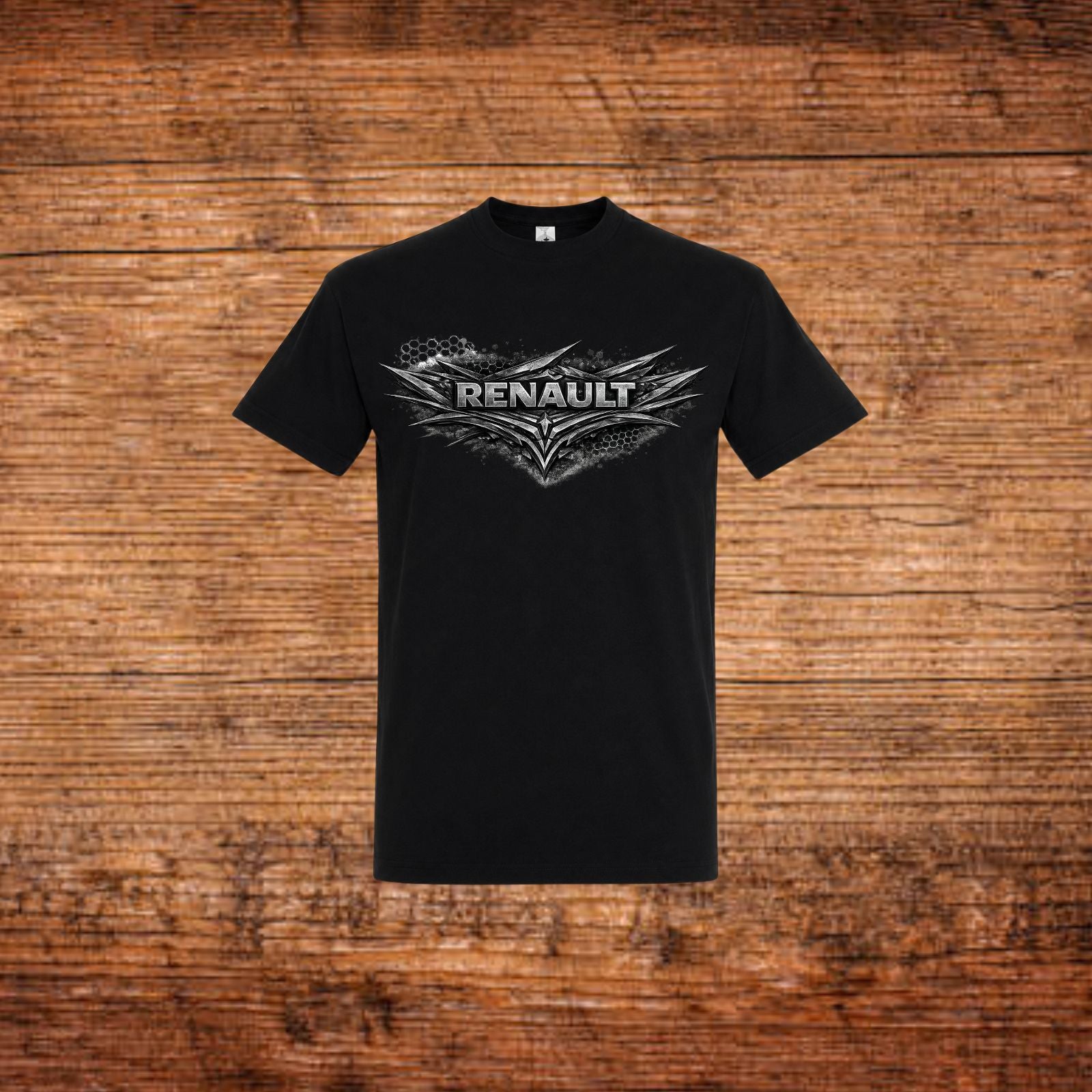 Renault Shadow Edition T-Shirt in Schwarz mit Renault-Flügel-Logo-Frontprint
