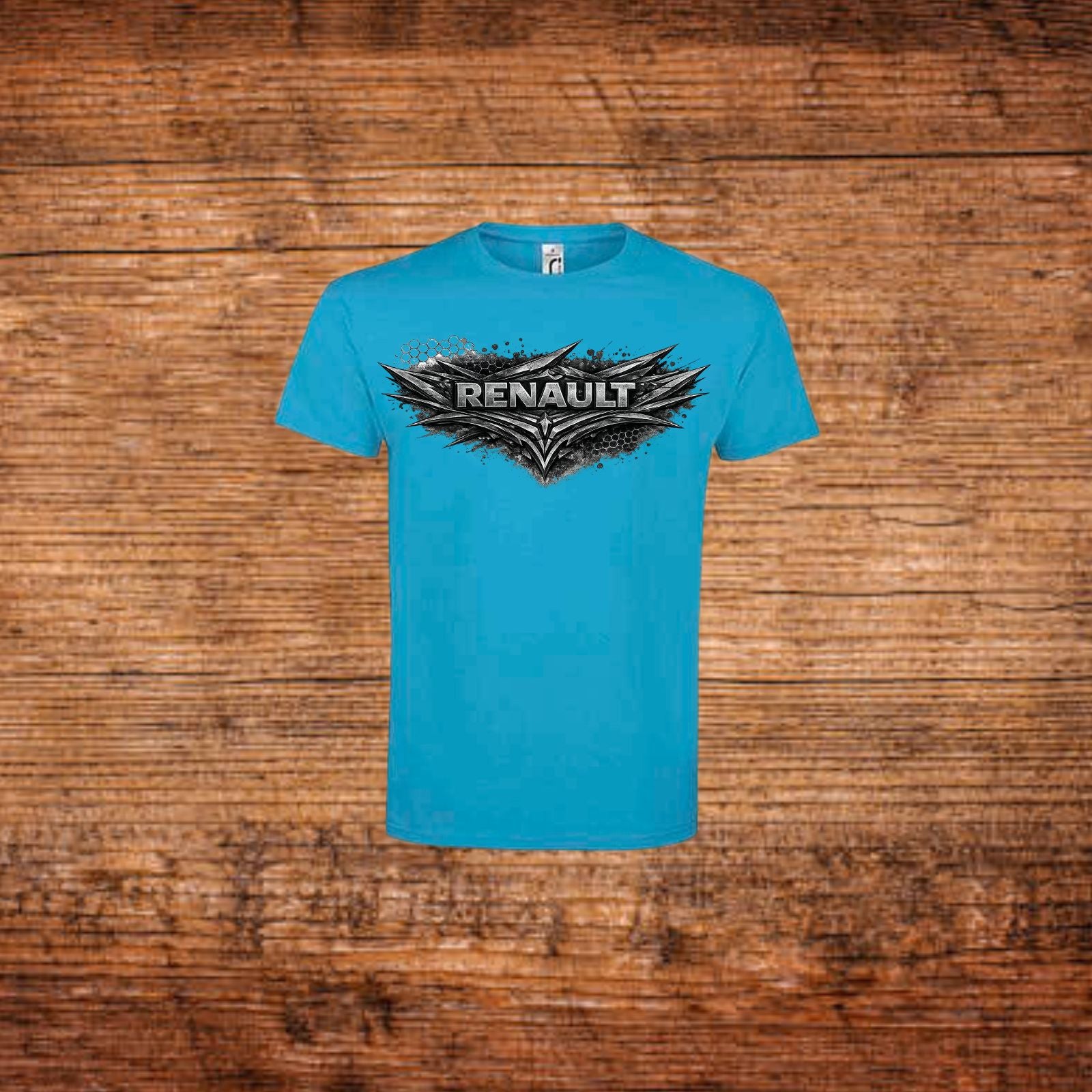 Renault Shadow Edition T-Shirt in Blaugrün mit Renault-Flügel-Logo-Frontprint
