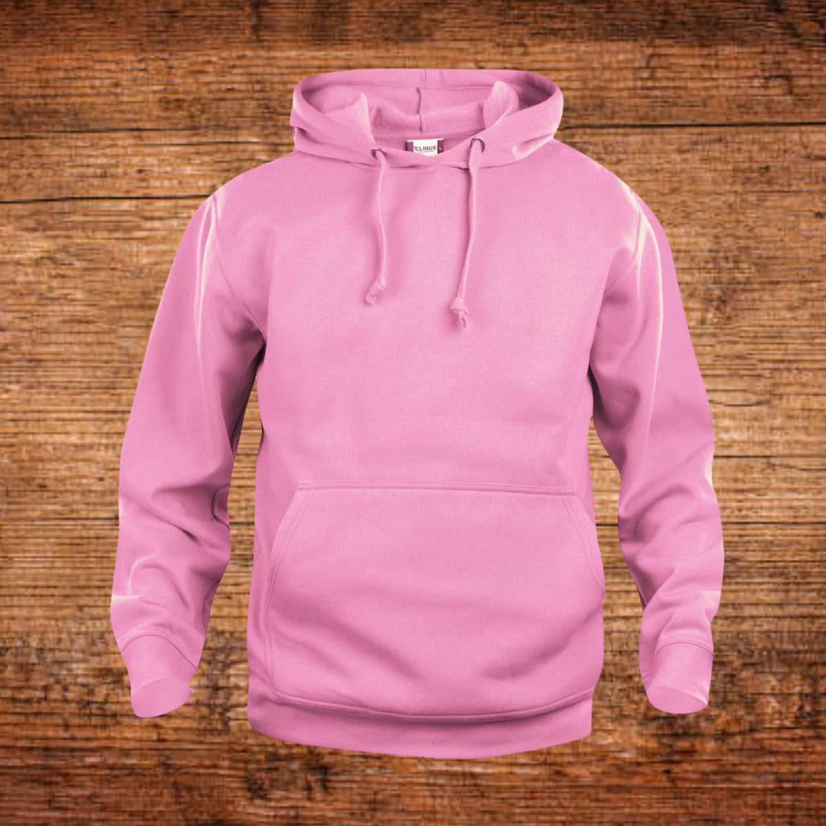 Hoodie mit Wunschtext, rosa, mit Kapuze und Kängurutasche