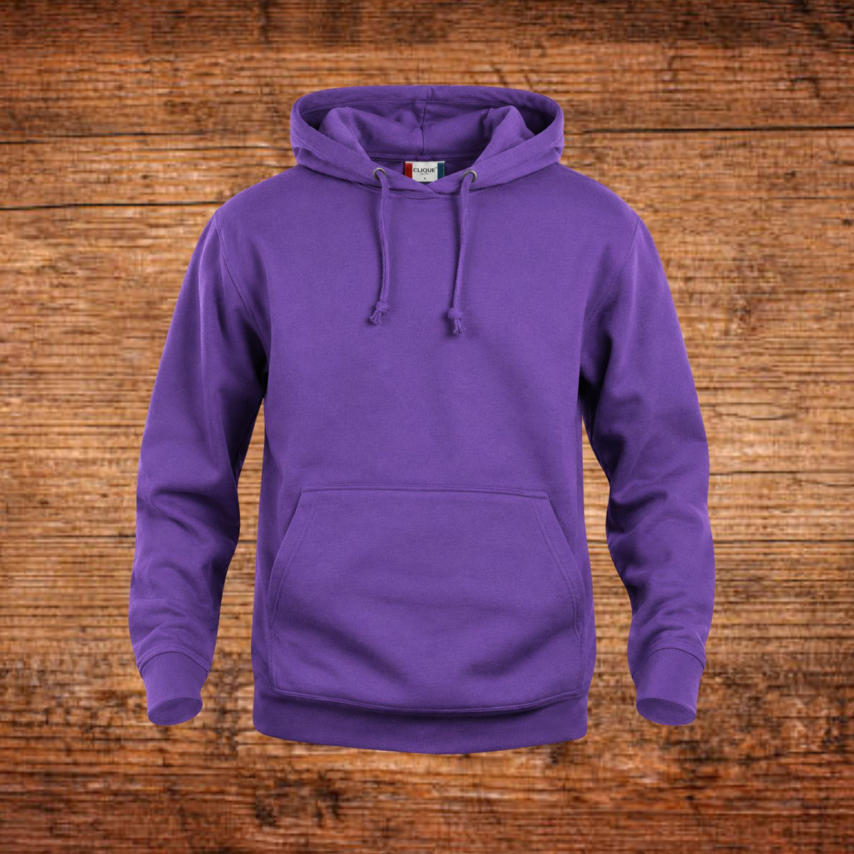 Hoodie mit Wunschtext, lila, mit Kapuze und Kängurutasche