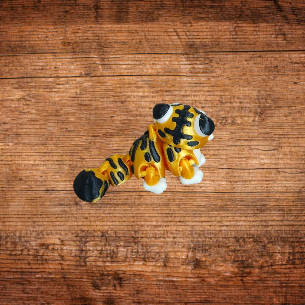 Bengal-Tiger-Schlüsselanhänger, stehende Tiger-Figur mit Schlüsselring
