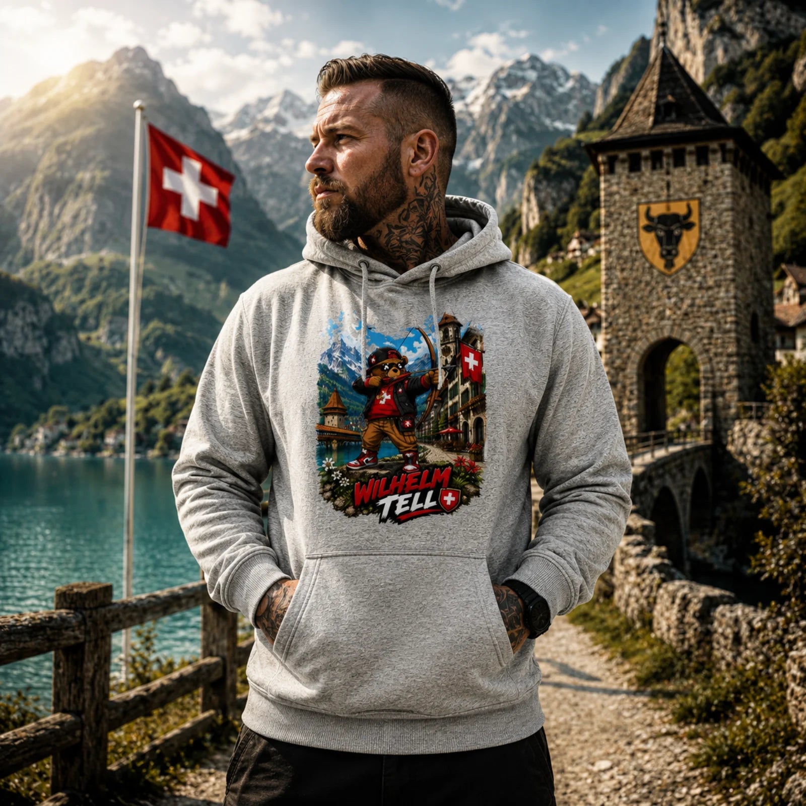 Wilhelm Tell Hoodie – Schweizer Legende im modernen Streetwear-Style